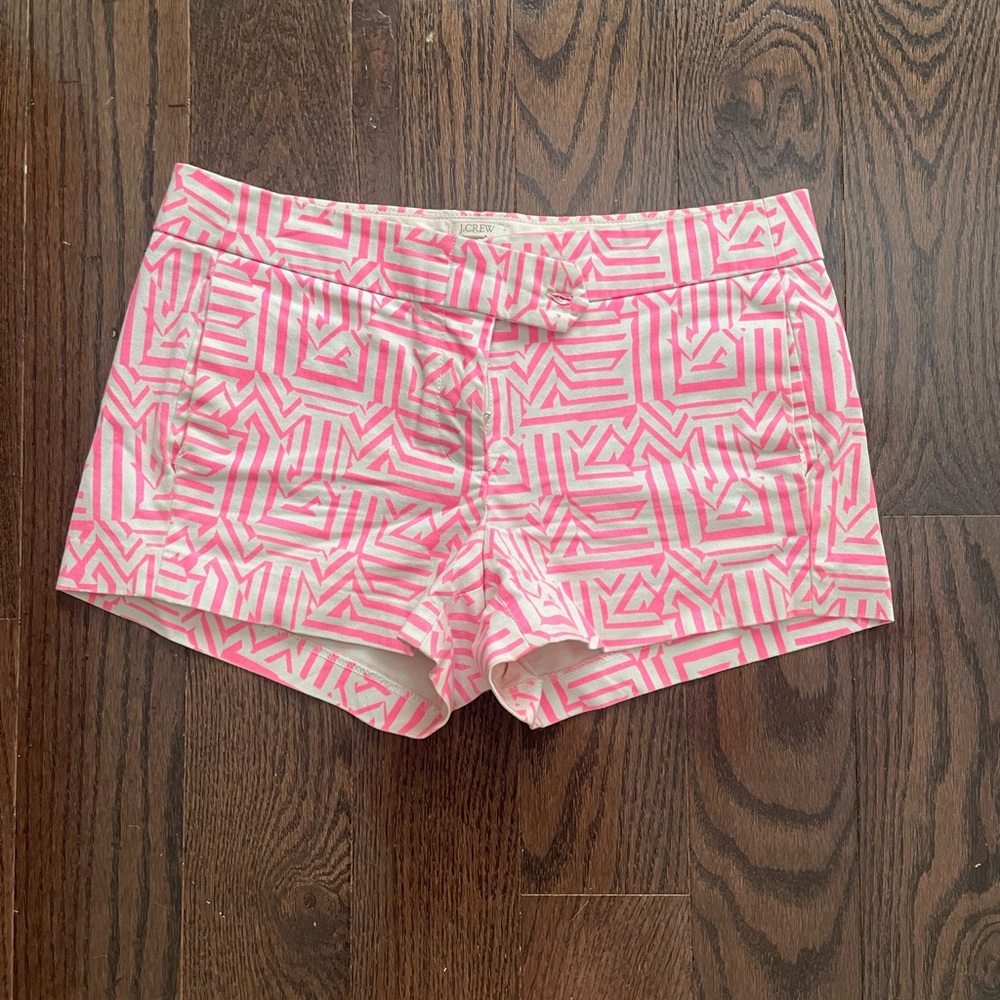 J.Crew Pink Geometric Women's Shorts - 4